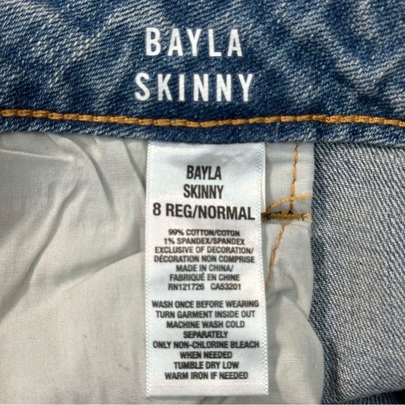 Aeropostale Bayla Skinny Jeans Women's 8 REG Light Wash Low Rise Distres… - Picture 12 of 16